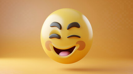 smiley emoji isolated on white background