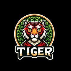 tiger head , tiger face, Angry Tiger head logo design