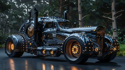 futuristic high-tech truck