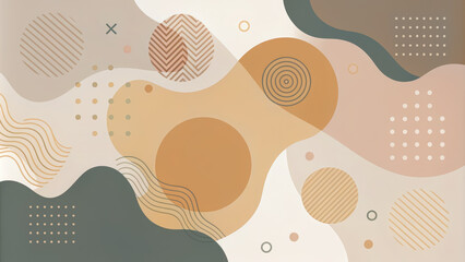 abstract background in warm colors, beige, gold, wallpaper, pattern, backdrop, geometric shapes, design, space for text, banner, blank, brown, texture, ornament, flat illustration, cartoon