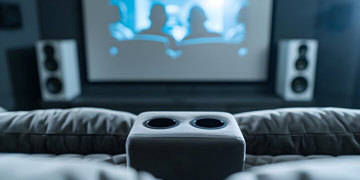 Optimizing Your Home Theater System for Ultimate Entertainment. Concept Surround Sound Setup, 4K TV Calibration, Smart Home Integration, Lighting Control, Acoustic Paneling