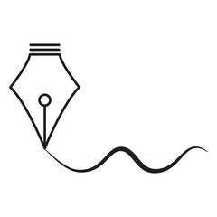 Pen Tool Icon Vector Illustration Flat Design