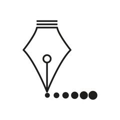 Pen Tool Icon Vector Illustration Flat Design