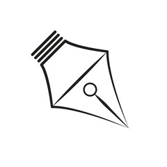 Pen Tool Icon Vector Illustration Flat Design