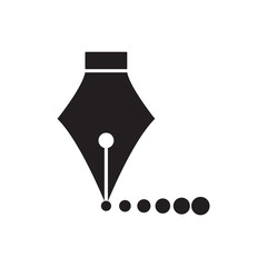 Pen Tool Icon Vector Illustration Flat Design