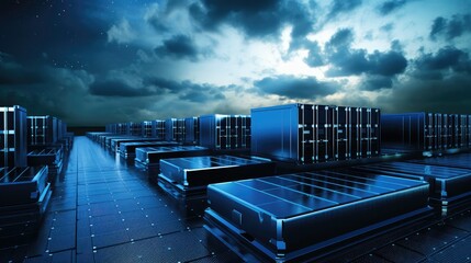 Obraz premium computing servers technology