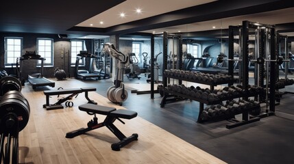 basement fitness equipment home