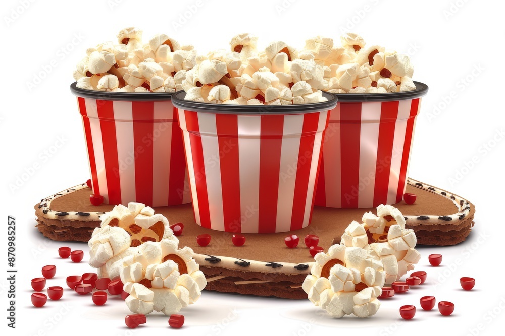 Poster close up of a bucket of popcorn in a theater setting with a spotlight