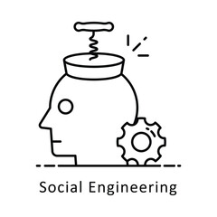 Social Engineering vector  outline Design illustration. Symbol on White background EPS 10 File