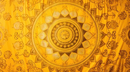Fototapeta premium design yellow mandala