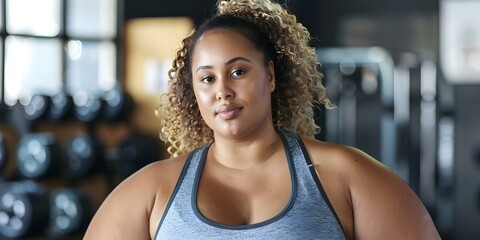 Keywords Womens gym fitness health weight loss active lifestyle plus size. Concept Women's Fitness, Gym Workouts, Health Tips, Weight Loss, Active Lifestyle, Plus Size Exercising
