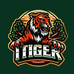 tiger head , tiger face, Angry Tiger head logo design