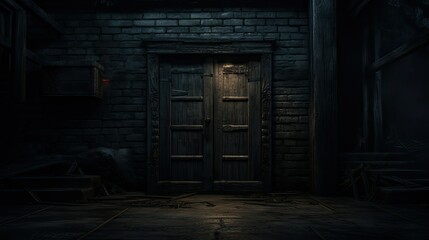Fototapeta premium wood dark door