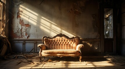 Fototapeta premium dusty sun through window