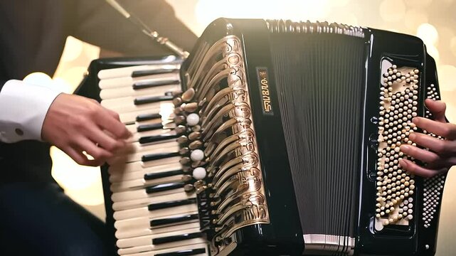 Accordion with bokeh background
