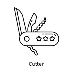 Cutter vector  outline Design illustration. Symbol on White background EPS 10 File