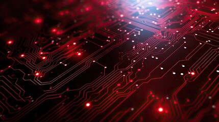 vibrant red technology background