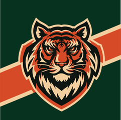 tiger head , tiger face, Angry Tiger head logo design