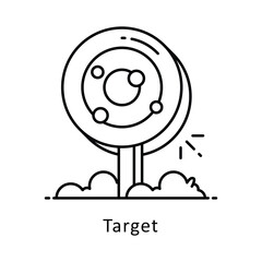 Target vector  outline Design illustration. Symbol on White background EPS 10 File