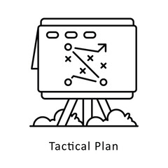 Tactical Plan vector  outline Design illustration. Symbol on White background EPS 10 File