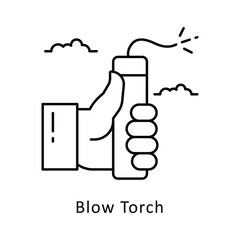 Blow Torch vector  outline Design illustration. Symbol on White background EPS 10 File