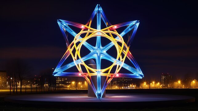 sculpture neon star