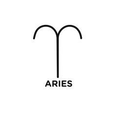 Aries zodiac sign icon vector set collection for web