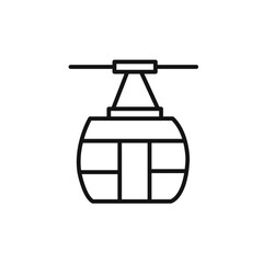 aerial tramway icon vector set collection for web