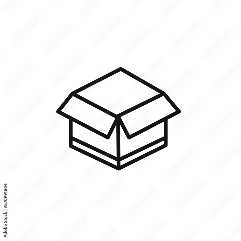 Poster box icon vector set collection for web