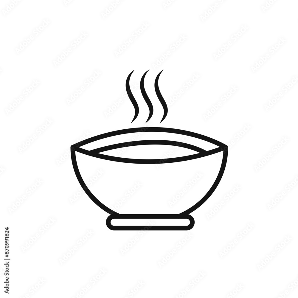 Poster bowl icon vector set collection for web
