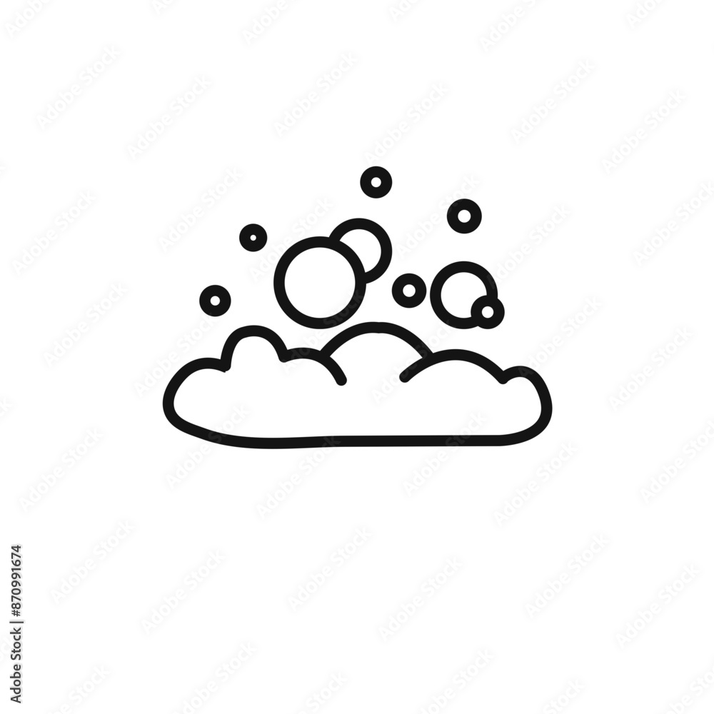 Poster bubbles and foam icon vector set collection for web