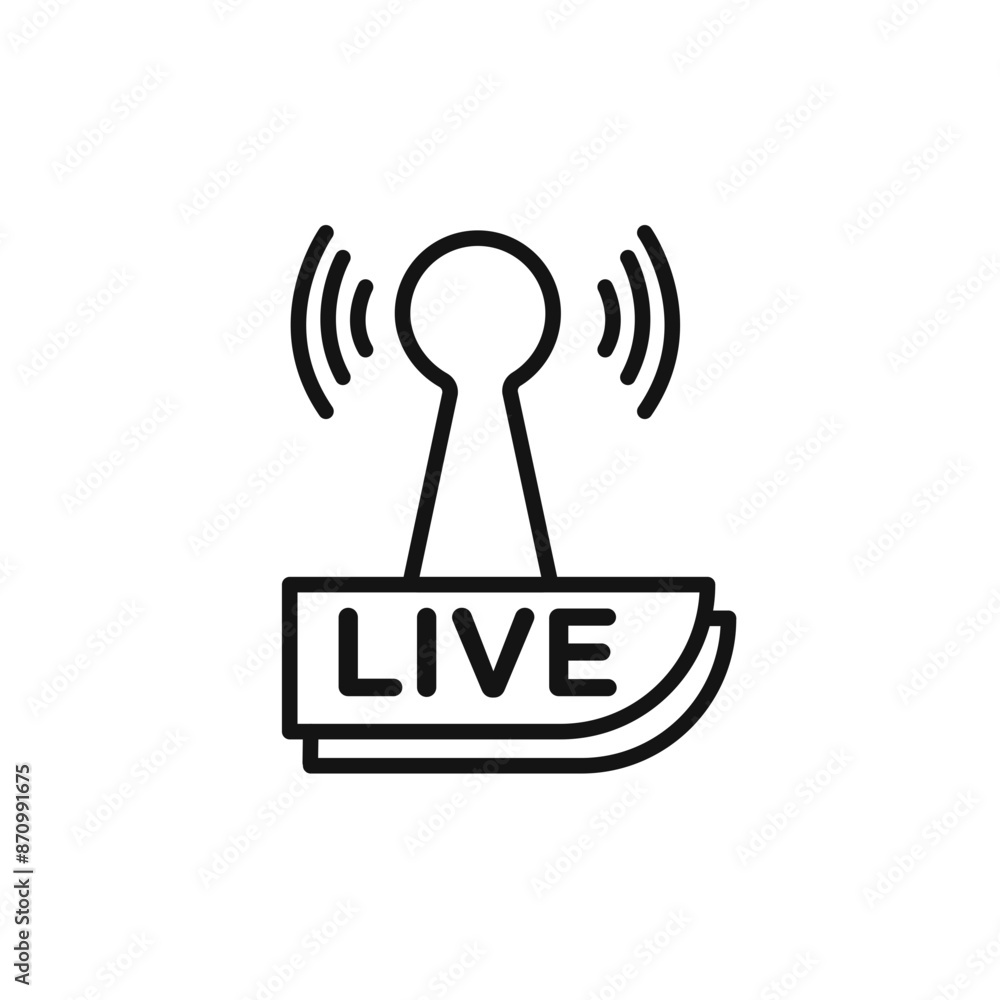Poster broadcast icon vector set collection for web