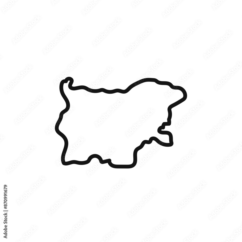 Poster bulgaria map icon vector set collection for web