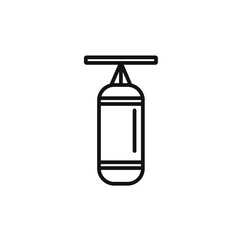 Boxing punch bag icon vector set collection for web