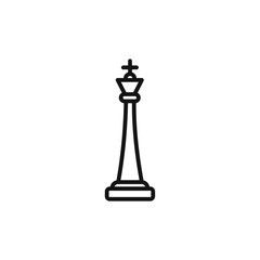 Chess king icon vector set collection for web