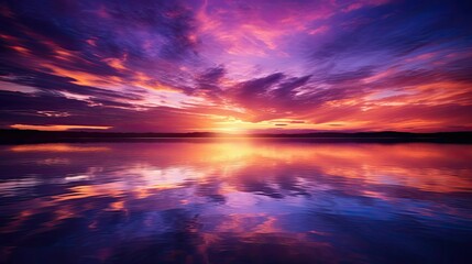 Obraz premium calm purple sun