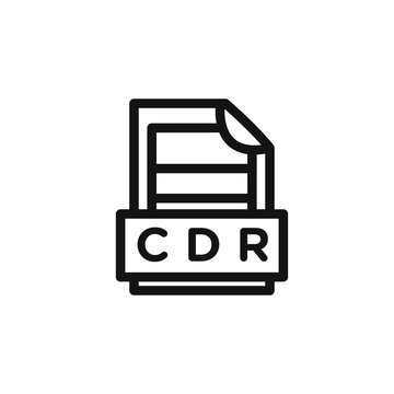 CDR File Document Icon vector set collection for web