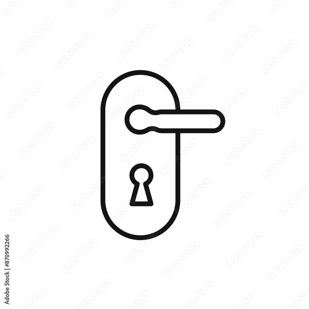Poster door knob icon vector set collection for web
