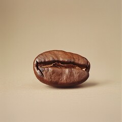 Obraz premium Grande chicco di caffè su sfondo beige