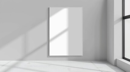 Fototapeta premium interior room concept with empty canvas for wall art, copy space