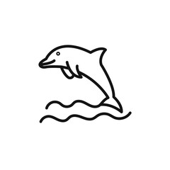 Obraz premium Dolphin icon vector set collection for web