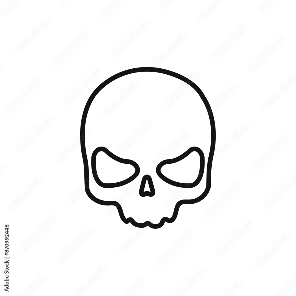 Aufkleber evil skull icon vector set collection for web