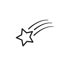 Falling Star Icon vector set collection for web