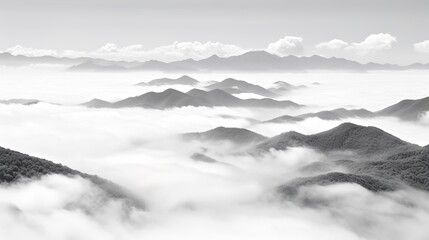 Obraz premium mountain landscape with fog