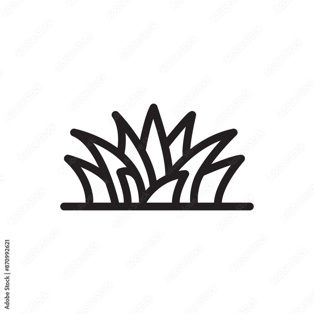 Poster grass icon vector set collection for web
