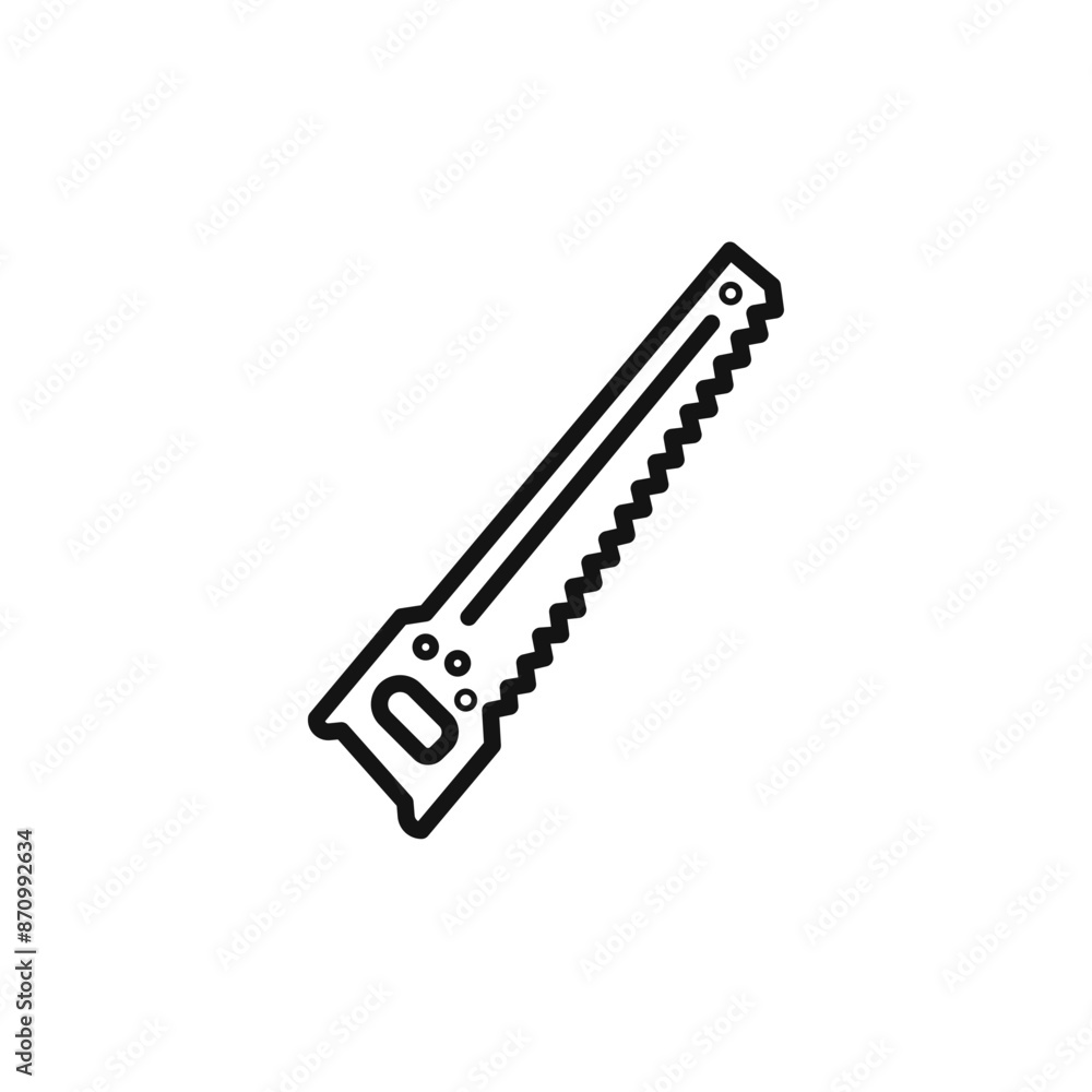 Poster hacksaw icon vector set collection for web