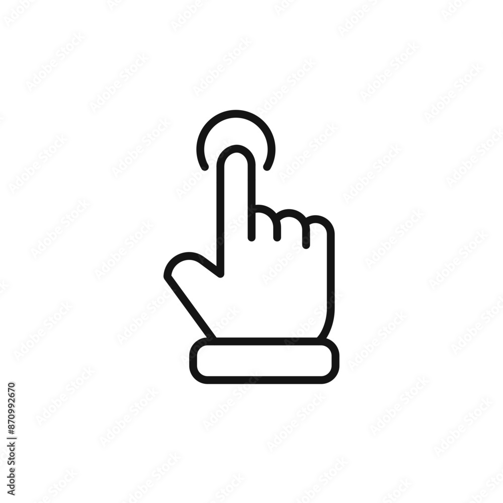 Poster hand clicking icon vector set collection for web