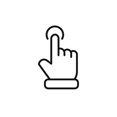 Hand clicking icon vector set collection for web
