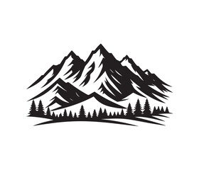 Fototapeta premium mountain vector design,awesome hiking svg,high resolution printable hiking atwork