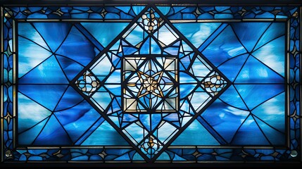 stained star david pattern